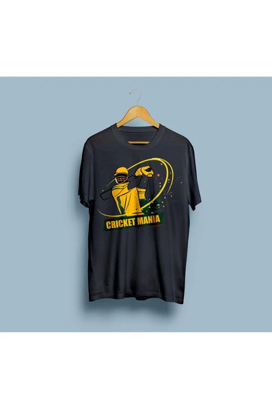 Oversize Cricket Mania Tasarım Unisex T-shirt - Resim 4