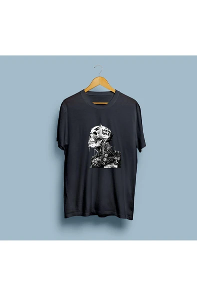 Oversize Ghetto Rules Kurukafa Tasarım Unisex T-shirt - Resim 3