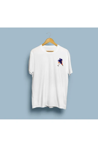 Oversize Olimpiyat Oyunları Hokey / Hockey Logolu unisex T-shirt - Resim 4