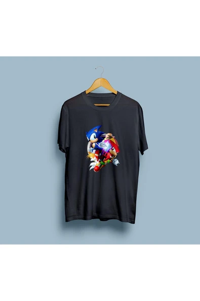 Oversize Super Sonic Tasarım Unisex T-shirt - Resim 8