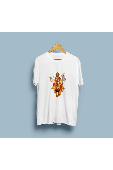 Oversize Hint Durga Maa Tanrısı unisex T-shirt - Resim 3