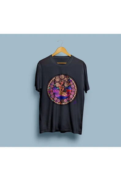 Oversize Disney Princess Tasarım Unisex T-shirt - 6