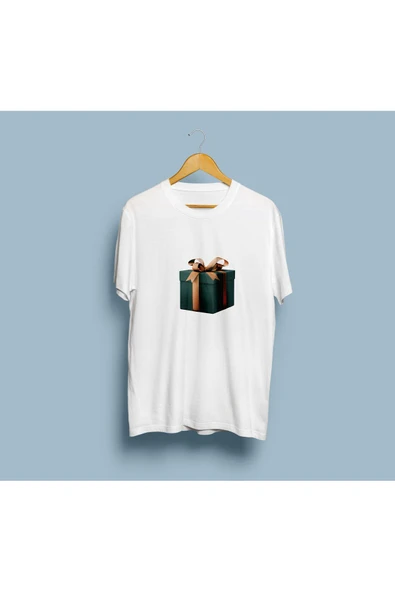 Oversize Sürpriz Hediye Kutusu / Gift Packet Tasarım unisex T-shirt - Resim 3