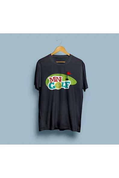 Oversize Mini Golf Tasarım Unisex T-shirt - Resim 8