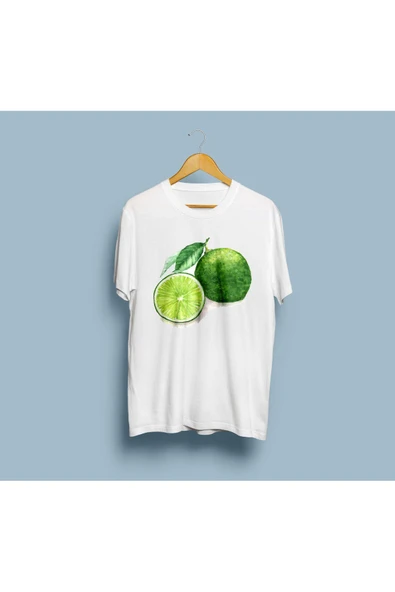 Oversize Limon Baskılı Tasarım Unisex T-shirt - Resim 4