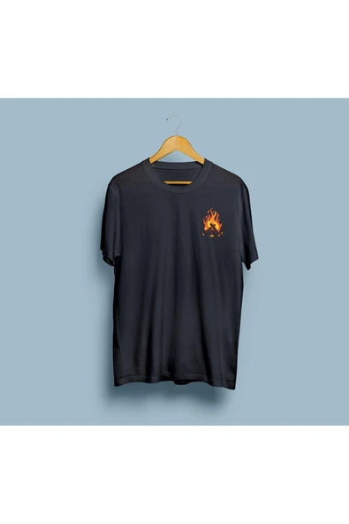 Oversize Kamp Ateşi / Gezgin Tasarım unisex T-shirt - 6