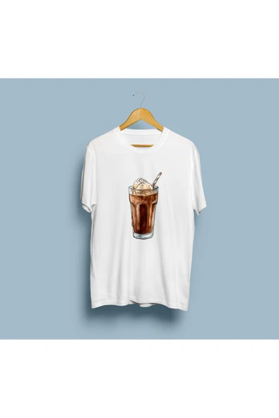 Oversize Çikolatalı Çikolatalı Milkshake Tasarım unisex T-shirt ürün görseli