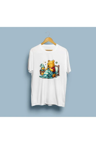 Oversize Winnie The Pooh Tasarım unisex T-shirt ürün görseli