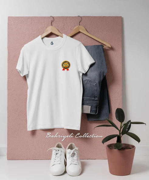 Oversize Best Seller logosu Tasarımlı Unisex T-Shirt - 5