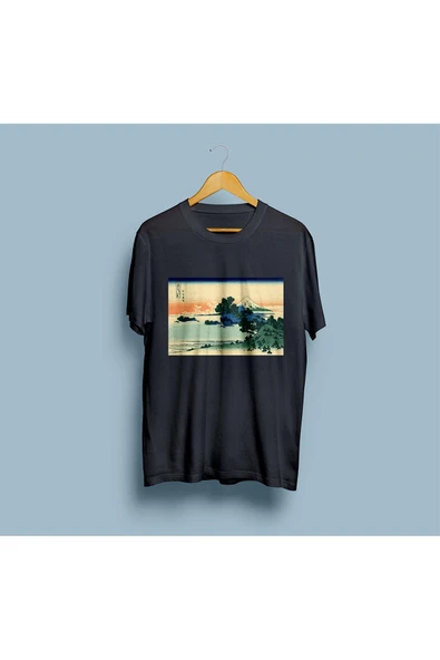 Oversize Sagami Plaj Tasarım Unisex T-shirt - Resim 8