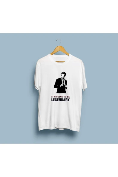 Oversize Barney Stinson Baskılı ve Yazılı Unisex T-shirt - Resim 4