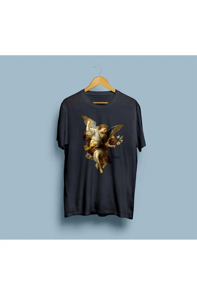 Oversize Aesthetic Angel Tasarım Unisex T-shirt - Resim 6