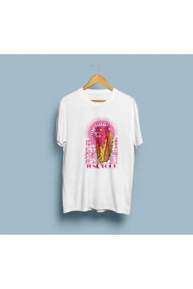 Oversize Hot Dog Tasarım Unisex T-shirt - Resim 3