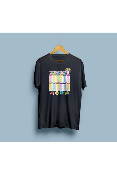 Oversize Çarpım Tablosu Tasarım Unisex T-shirt - 5