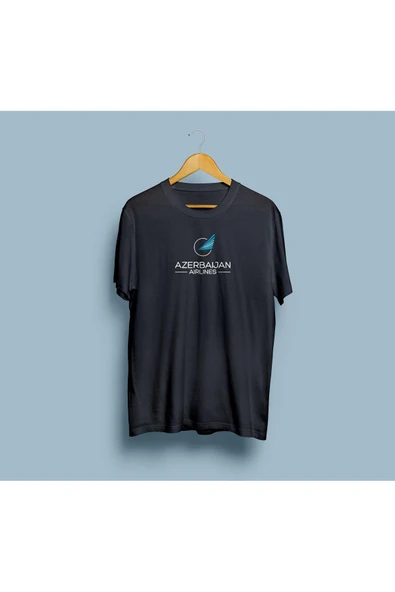 Oversize Azerbaıjan Airlines Baskılı Unisex T-shirt - Resim 7