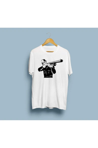 Oversize Avcı Tüfek Tasarım Unisex T-shirt ürün görseli