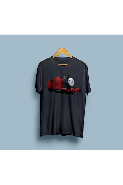 Oversize Thomas ve Arkadaşları Tasarım Unisex T-shirt - Resim 5