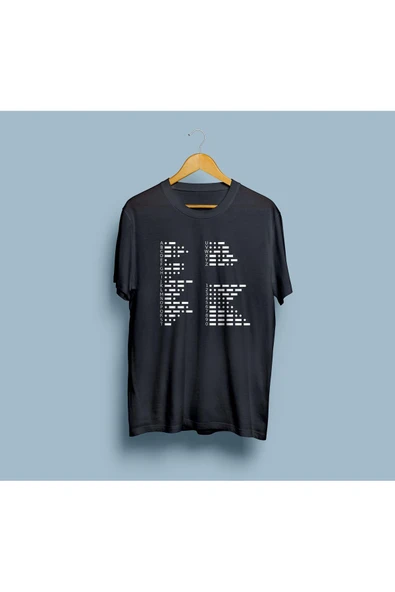 Oversize Mors Alfabesi Baskılı Unisex T-shirt - Resim 8