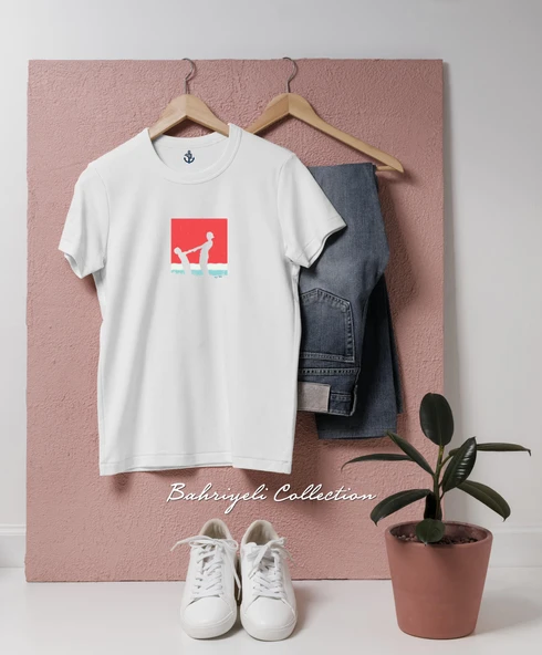 Oversize Babalar Günü 9 Özel Tasarımlı Unisex T-Shirt - Resim 7