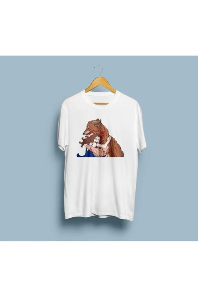 Oversize Jacob Black ve Bella / Alacakaranlık Baskılı T-shirt - Resim 2