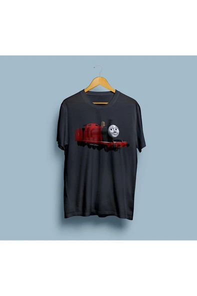 Oversize Thomas ve Arkadaşları Tasarım Unisex T-shirt - Resim 7