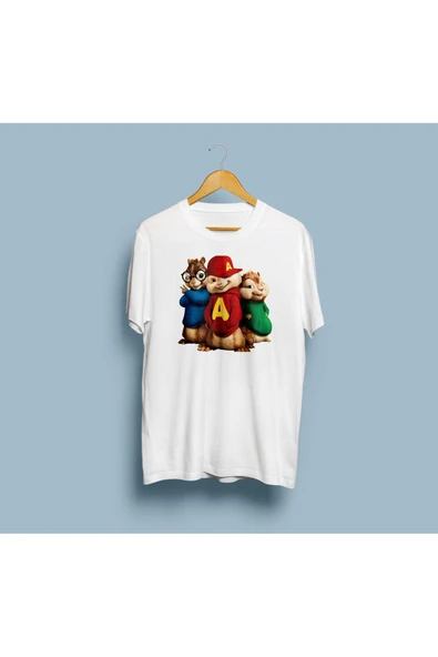 Oversize Alvin ve Sincaplar Tasarım Unisex T-shirt ürün görseli
