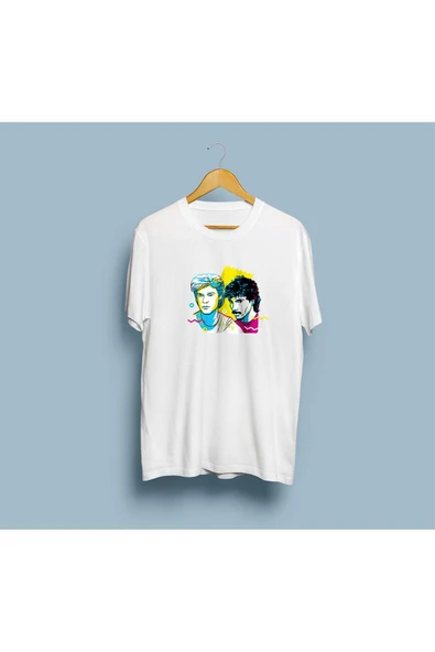 Oversize Hall & Oates Tasarım Unisex T-shirt - Resim 2