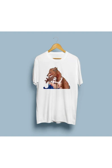 Oversize Jacob Black ve Bella / Alacakaranlık Baskılı T-shirt ürün görseli