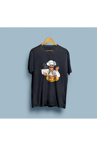 Oversize Aşçı / Şef Baskılı Unisex T-shirt - Resim 7