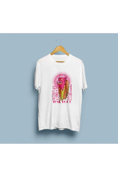 Oversize Hot Dog Tasarım Unisex T-shirt - Resim 4