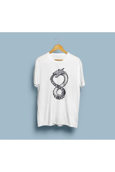 Oversize Altered Carbon Dragon Baskılı Unisex T-shirt - Resim 4