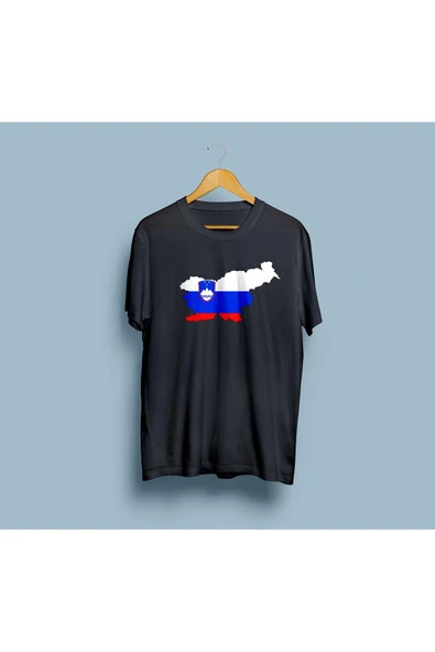 Oversize Slovenia / Slovenya Tasarım unisex T-shirt - Resim 6