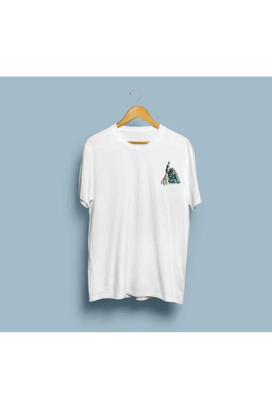 Oversize Poseidon Mızrak Baskılı Unisex T-shirt - Resim 4