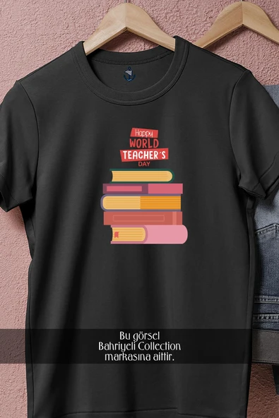 Oversize Dünya Öğretmenler Günü  Tasarımlı Unisex T-Shirt - Resim 11