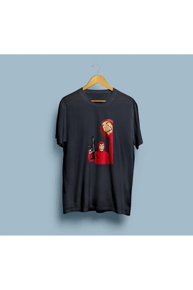 Oversize La Casa De Papel Salvador Dali Tasarım Unisex T-shirt - Resim 7