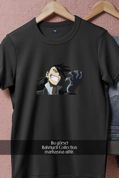 Oversize Ling Yao Edward Elric Fullmetal Alchemist 2  Tasarımlı Unisex T-Shirt - Resim 5