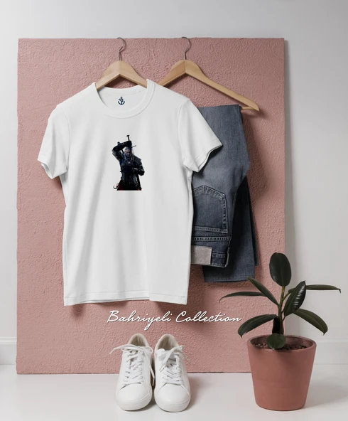 Oversize The Witcher character Tasarımlı Unisex T-Shirt - 2