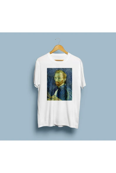 Oversize Vincent van Gogh Baskılı Unisex T-shirt - Resim 4