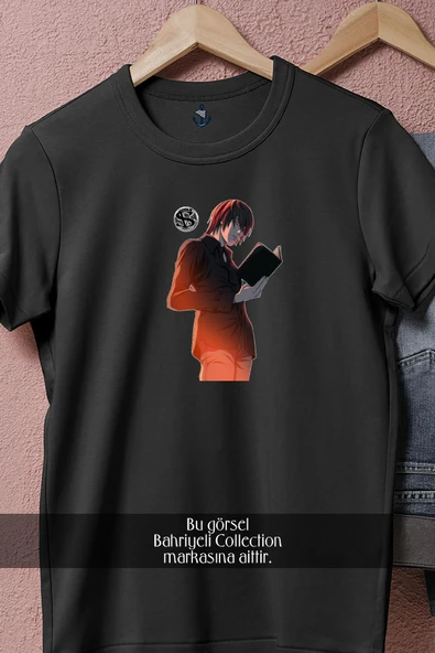 Oversize Light Yagami Ryuk Near Death Note Another Note  Tasarımlı Unisex T-Shirt - Resim 11