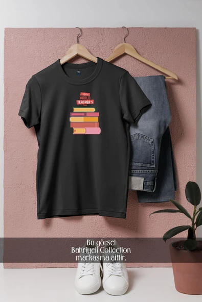 Oversize Dünya Öğretmenler Günü  Tasarımlı Unisex T-Shirt - Resim 10