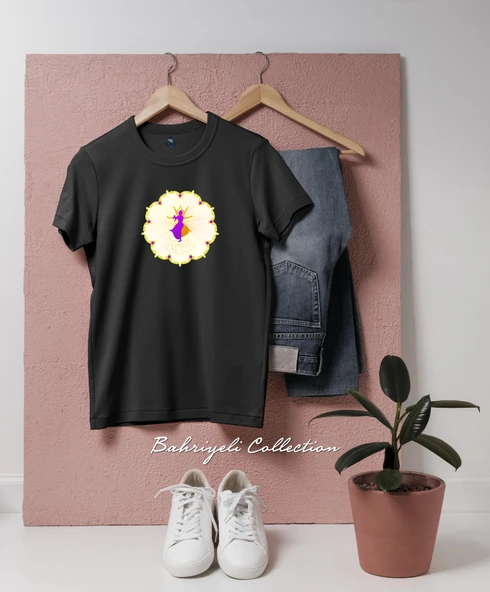 Oversize Bharatanatyam Dance in India Tasarımlı Unisex T-Shirt - Resim 8