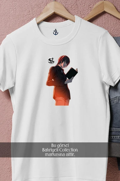 Oversize Light Yagami Ryuk Near Death Note Another Note  Tasarımlı Unisex T-Shirt - Resim 8