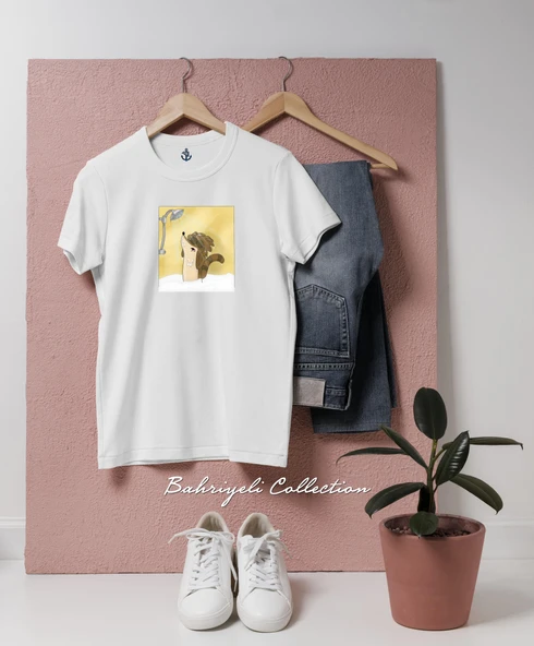 Oversize Regular Show- Mordecai and Rigby Tasarımlı Unisex T-Shirt - 3