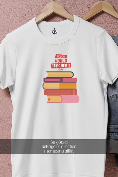 Oversize Dünya Öğretmenler Günü  Tasarımlı Unisex T-Shirt - Resim 8