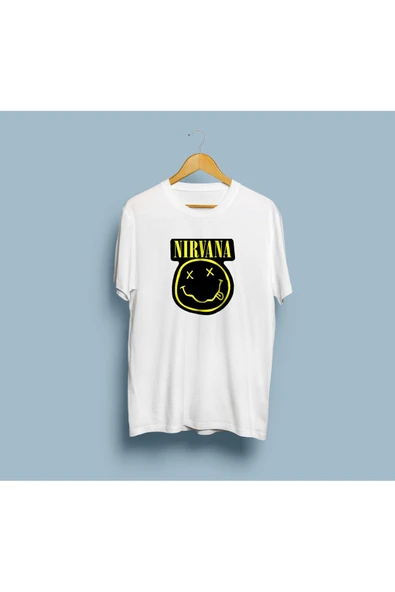 Oversize Nirvana Smile Tasarım Unisex T-shirt - Resim 2