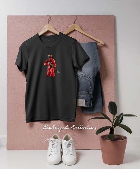 Oversize GTA red bugster Tasarımlı Unisex T-Shirt - Resim 2