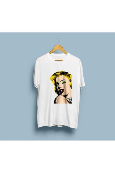 Oversize Marilyn Monroe Tablo Tasarım Unisex T-shirt - 3