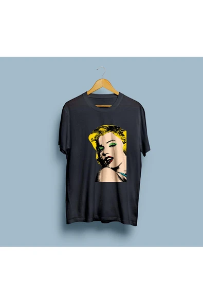 Oversize Marilyn Monroe Tablo Tasarım Unisex T-shirt - 6