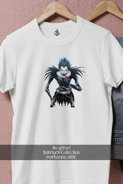 Oversize Death Note Ryuk  Tasarımlı Unisex T-Shirt - Resim 8