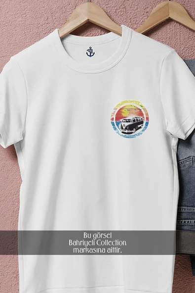 Oversize Vw Minibüs Cep Tasarımlı Unisex T-Shirt - Resim 2
